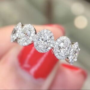 3ct Elegant Silver Women's Ring
